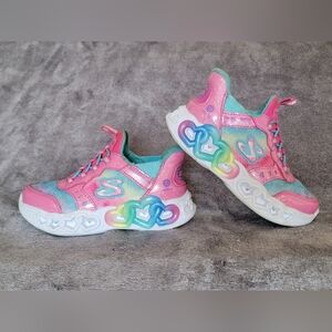 Skechers Kids' Rainbow Sneakers Working Lights Sz 11.